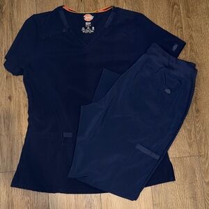 Dickies Women's Dark Blue Scrub Pants and Top